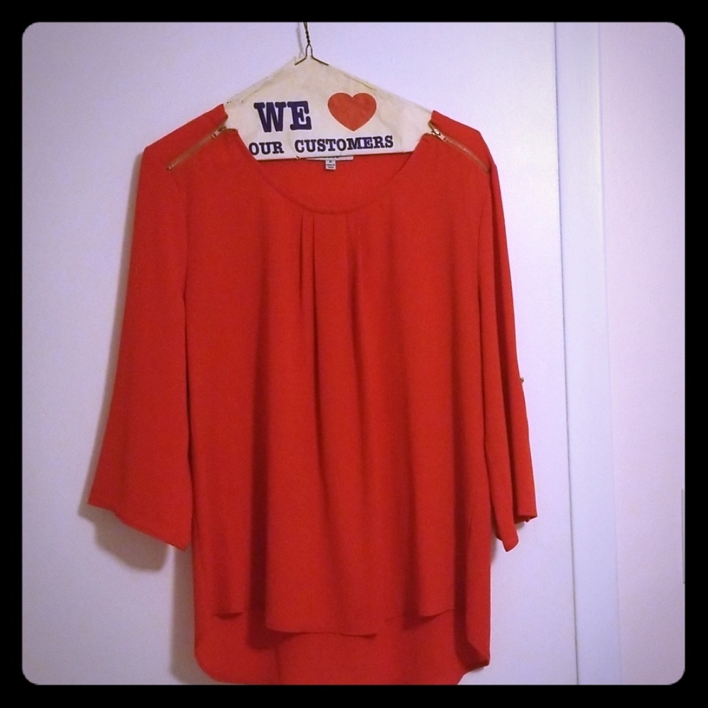 reese dressy red shirt